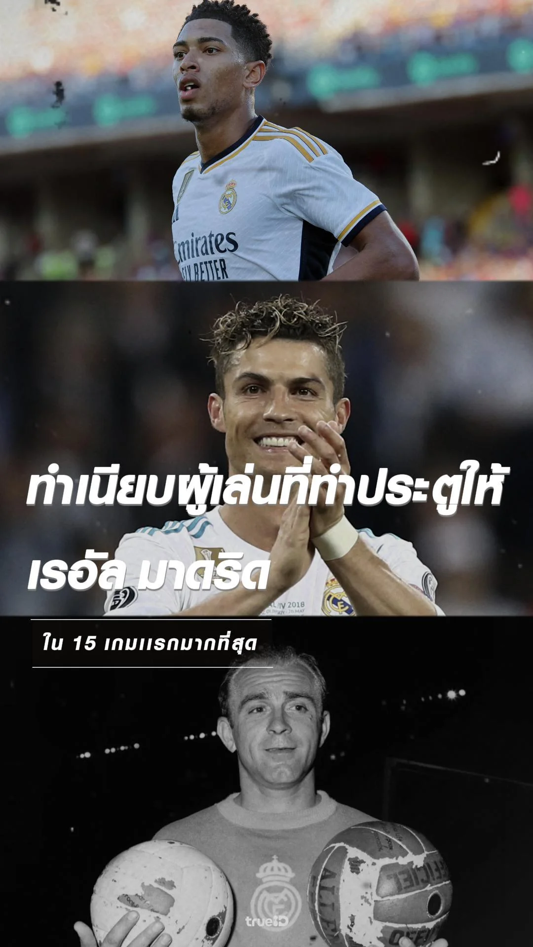 ส่องนักเตะทำประตูให้เรอัล มาดริด ใน 15 เกมเเรกมากที่สุด