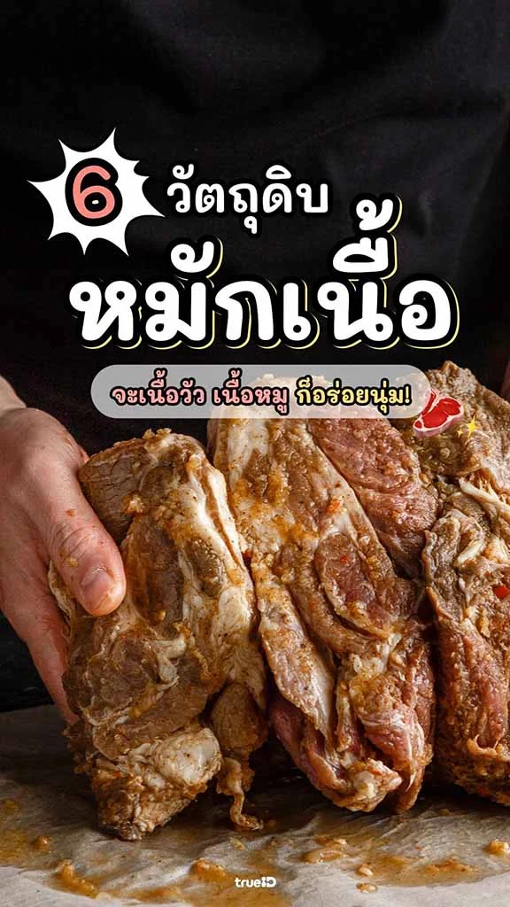 เคล็ดลับหมักเนื้อ 6 วัตถุดิบ หมักเนื้อให้นุ่มอร่อย