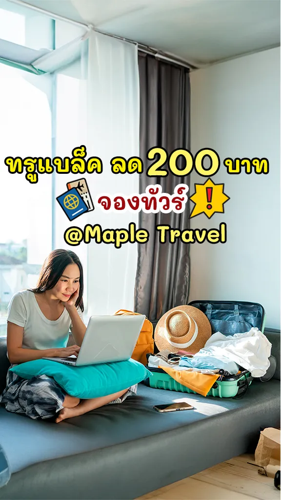 ทรูแบล็ค ลด 200 บาท ลูกค้าทรู จองทัวร์ เมเปิล ทราเวล