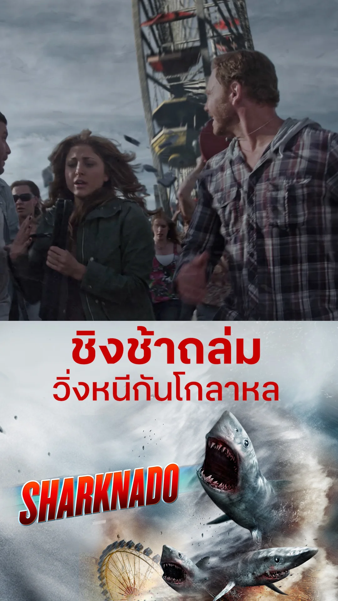 หนัง Sharknado ฝูงฉลามทอร์นาโด ชิงช้าถล่ม วิ่งหนีกันโกลาหล