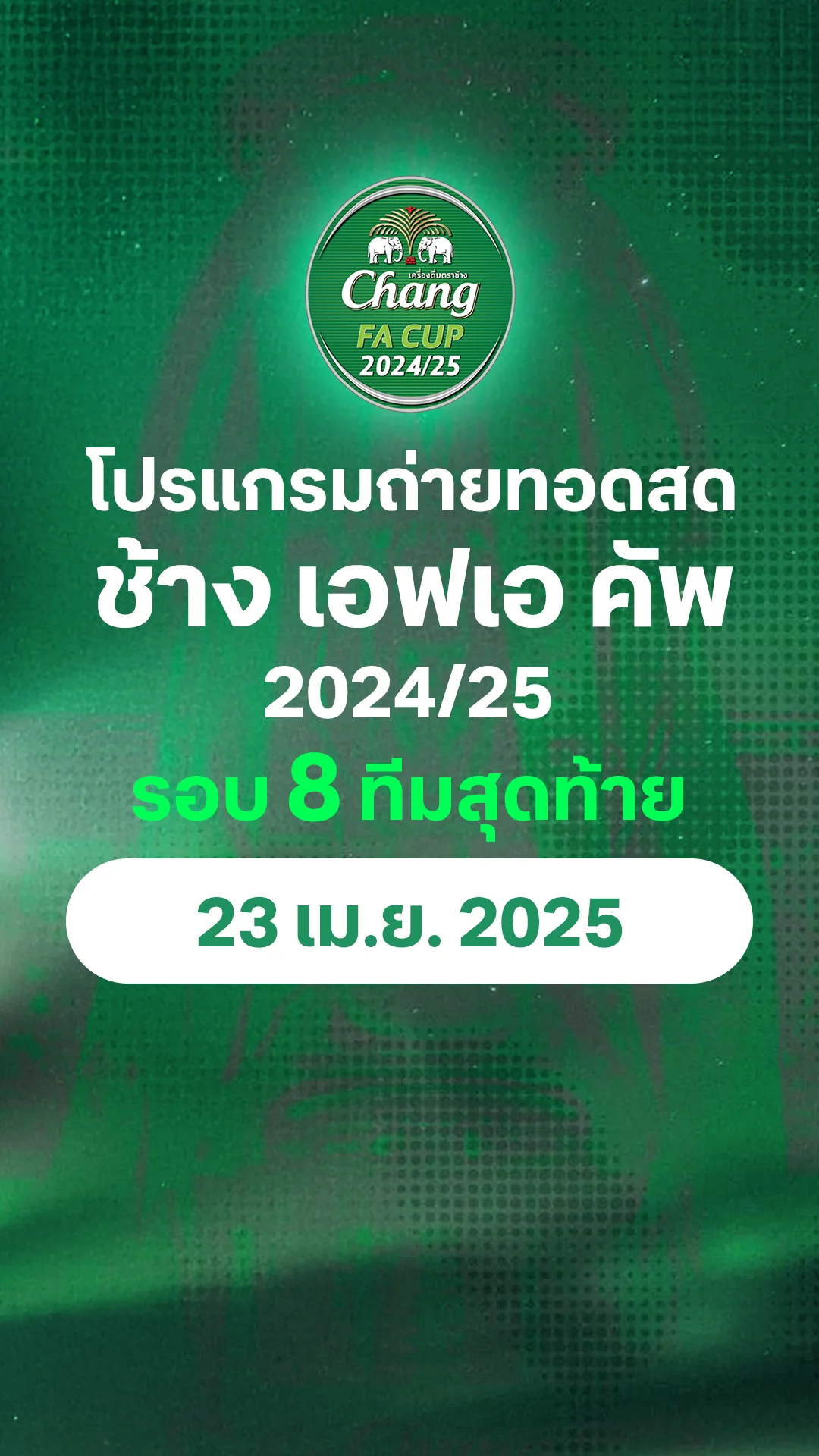 โปรแกรม ช้าง เอฟเอ คัพ 2024/25 รอบ 8 ทีม