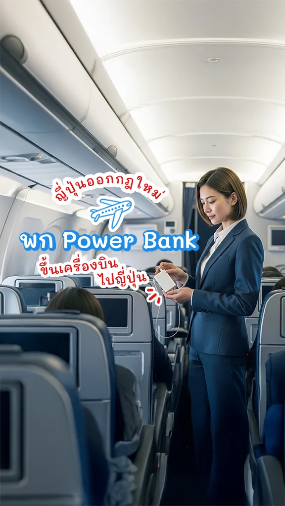 ญี่ปุ่น ออกกฏใหม่ พก Power Bank บนเครื่องบิน