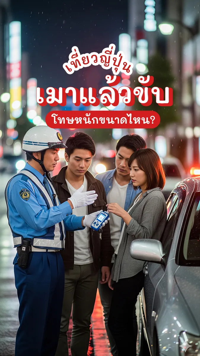 ขับรถเที่ยวญี่ปุ่น เมาแล้วขับ โทษหนักขนาดไหน?