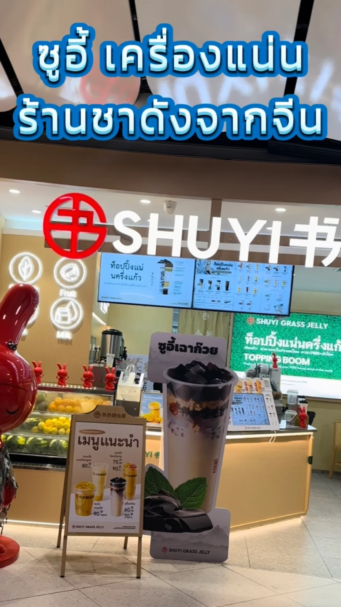 ซูอี้ ร้านชาเจ้าดังจากจีน ท็อปปิ้งแน่นครึ่งแก้ว เซ็นทรัลเวิร์ลชั้น6 สาขาแรกในไทย