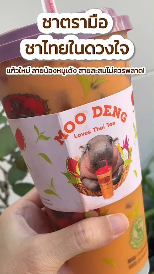 ชาตรามือ ชาไทยในดวงใจ แก้วใหม่ลายหมูเด้ง สายสะสมไม่ควรพลาด!