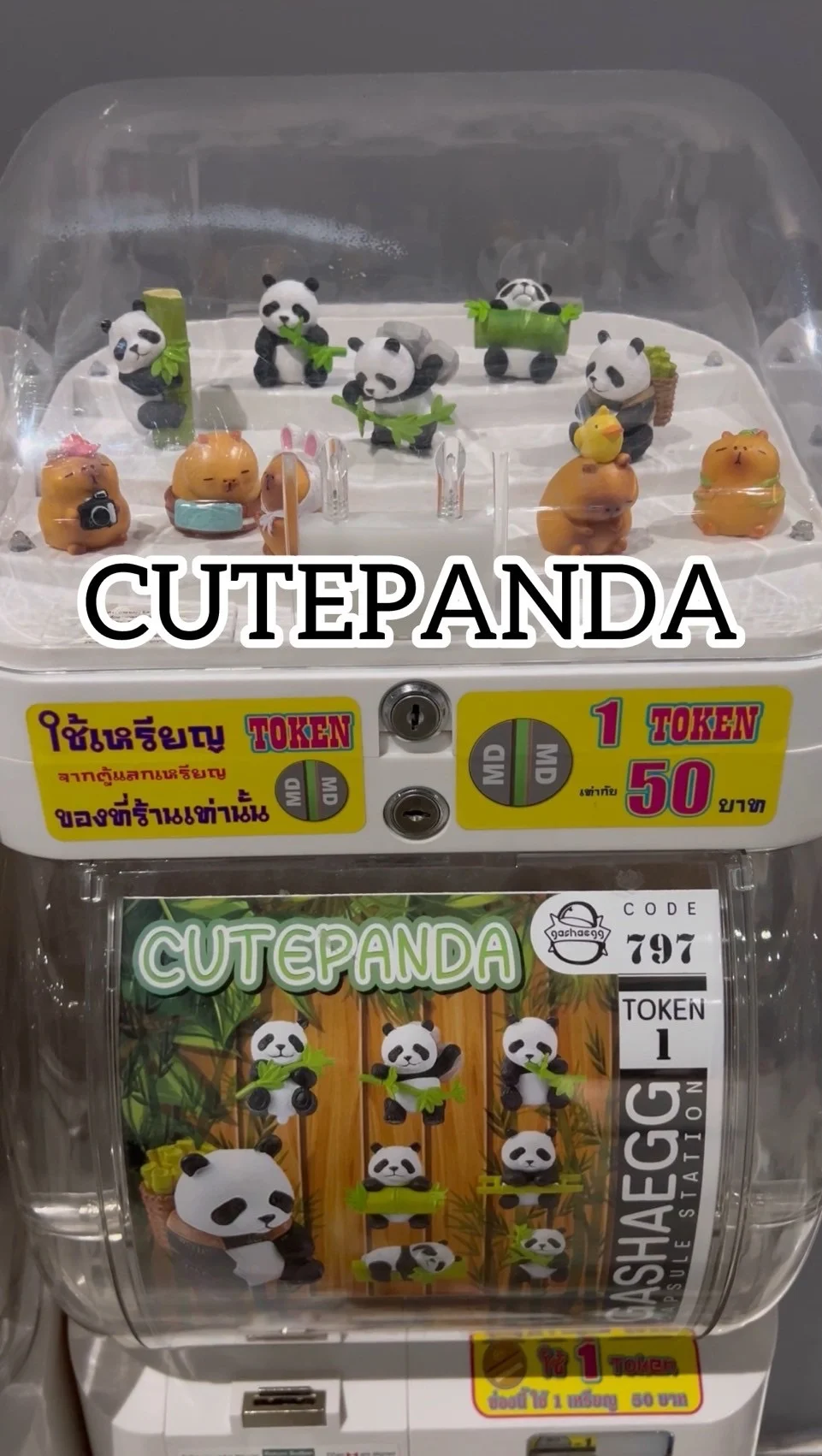 รีวิวตู้กาชาปอง ตุ๊กตา CUTEPANDA น่ารักที่คอสโมเมืองทองธานี