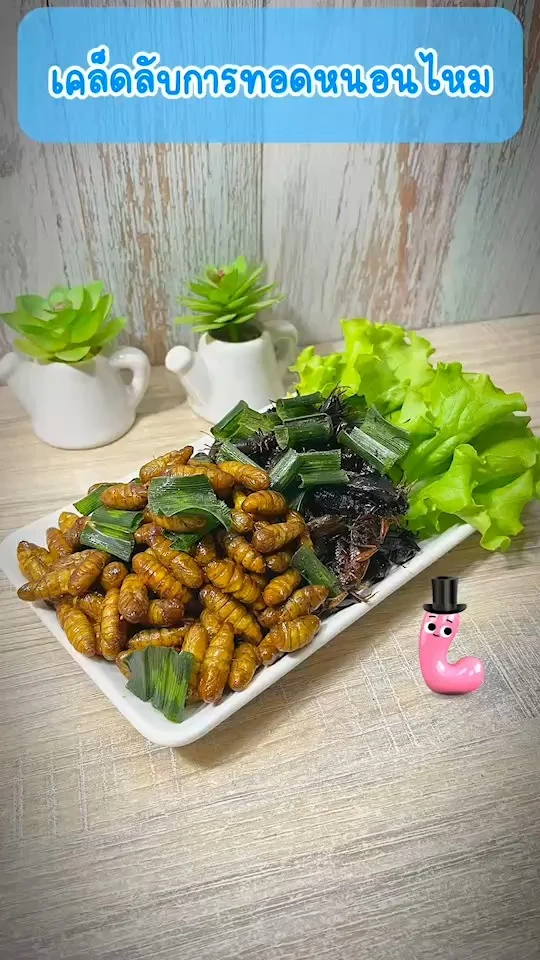 เคล็ดลับการทอดหนอนไหม ให้หนอนไม่ลีบแบน กรอบอร่อย ท้องไม่แตก ไม่อมน้ำมัน