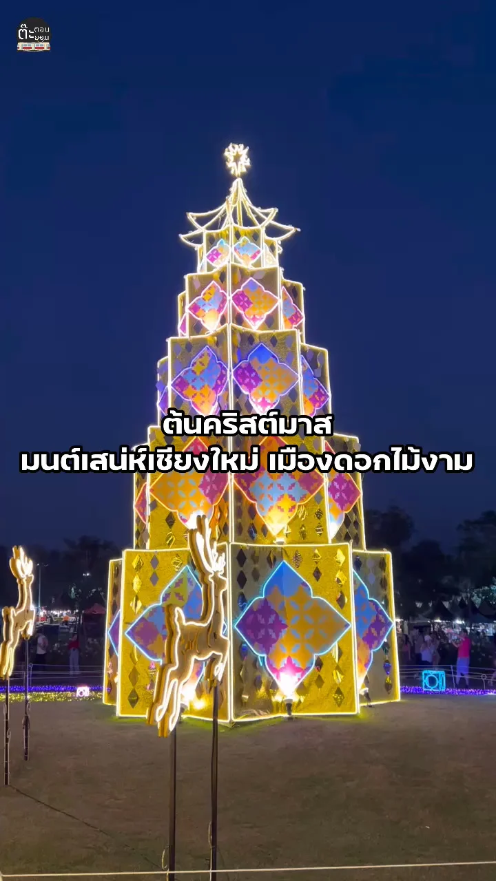 ต้นคริสต์มาสประดับไฟสวยๆ งานมนต์เสน่ห์เชียงใหม่ เมืองดอกไม้งาม