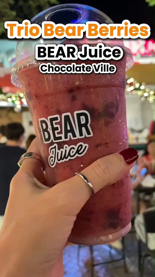 Trio Bear Berries เมนูน้ำปั่นที่ร้าน BEAR Juice ใน Chocolate Ville อร่อยชื่นใจ