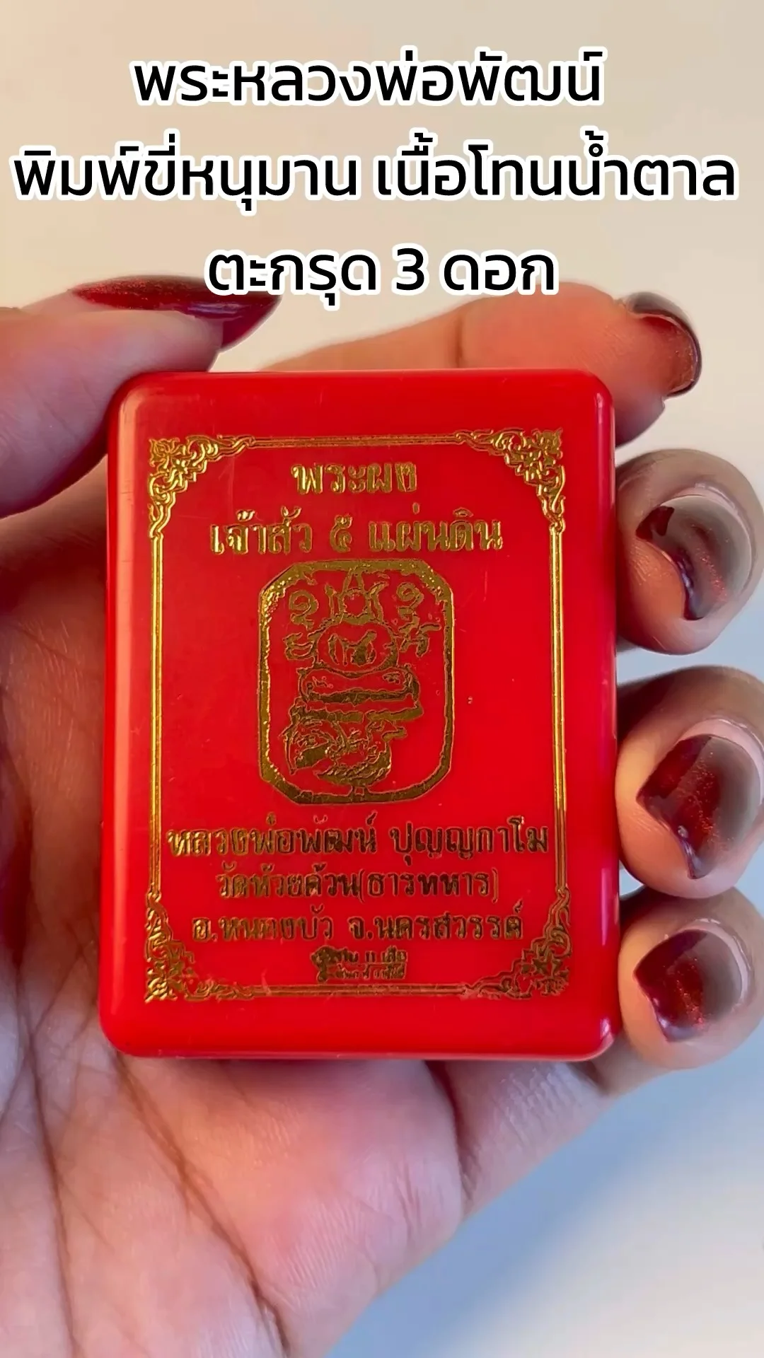 ชม พระหลวงพ่อพัฒน์ พิมพ์ขี่หนุมาน เนื้อโทนน้ำตาลตะกรุด 3 ดอก