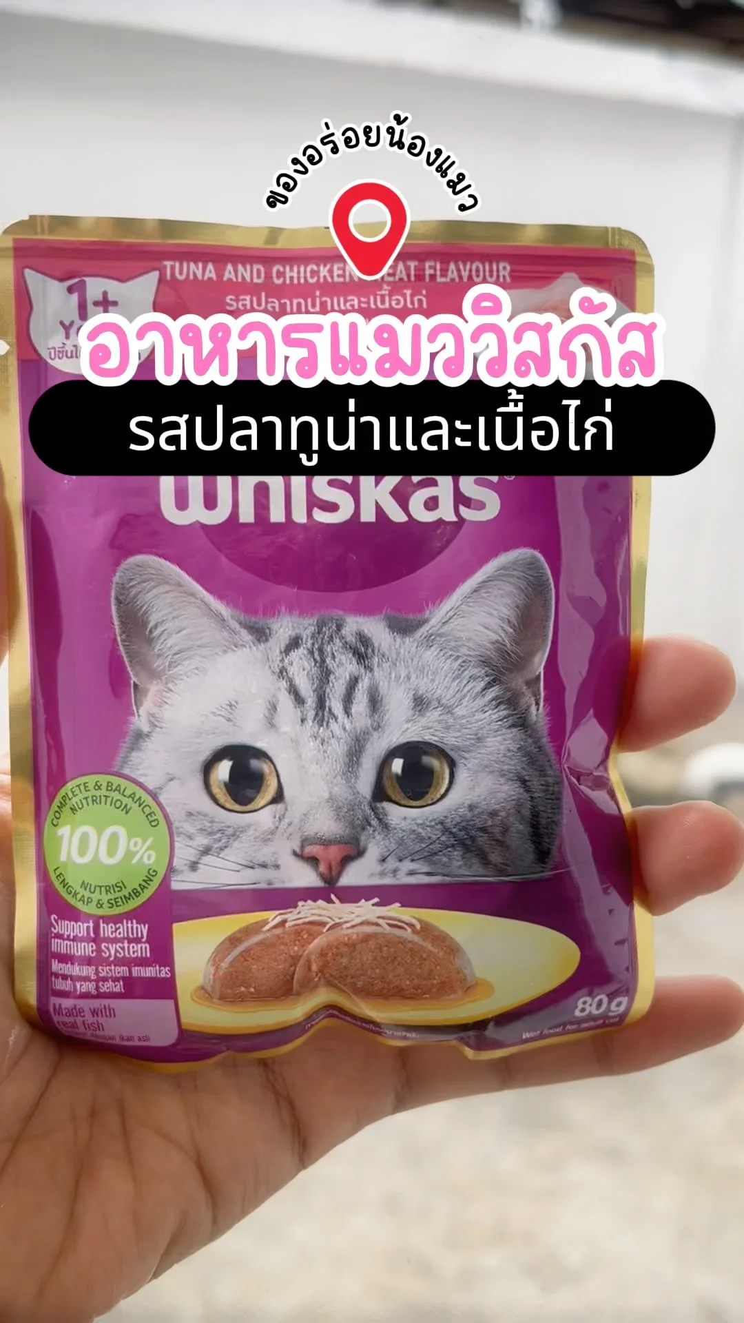 รีวิว อาหารแมววิสกัส รสปลาทูน่าและเนื้อไก่ ของอร่อยน้องแมว โลตัส