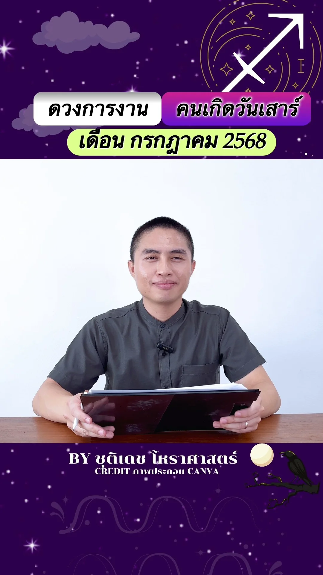 เช็คดวงการงาน กรกฎาคม 68 คนเกิดวันเสาร์