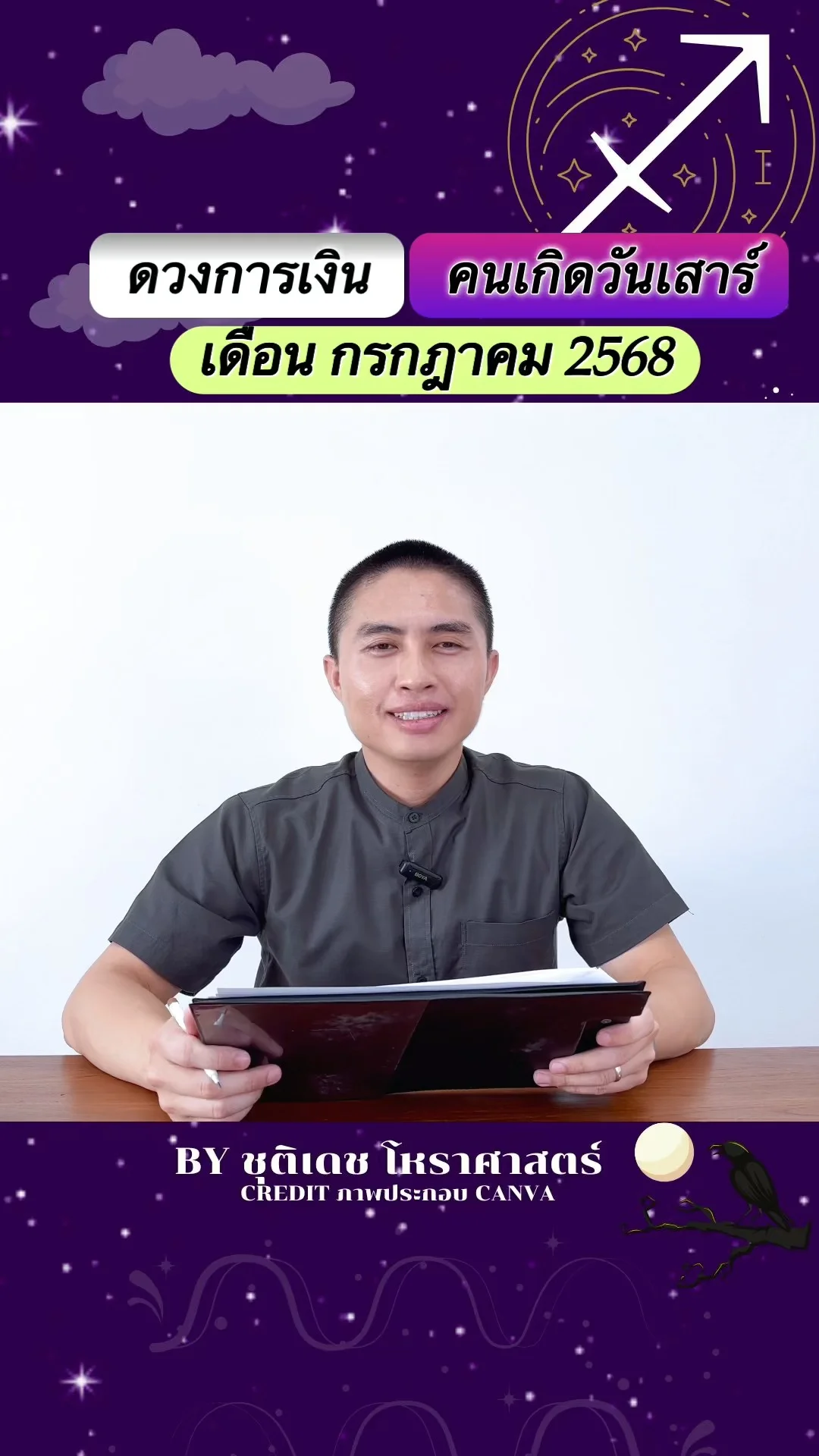 เช็คดวงการเงิน กรกฎาคม 68 คนเกิดวันเสาร์
