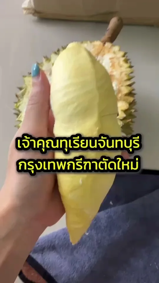 ทุเรียน เนื้อสวย ร้านเจ้าคุณทุเรียนจันทบุรี กรุงเทพกรีฑาตัดใหม่