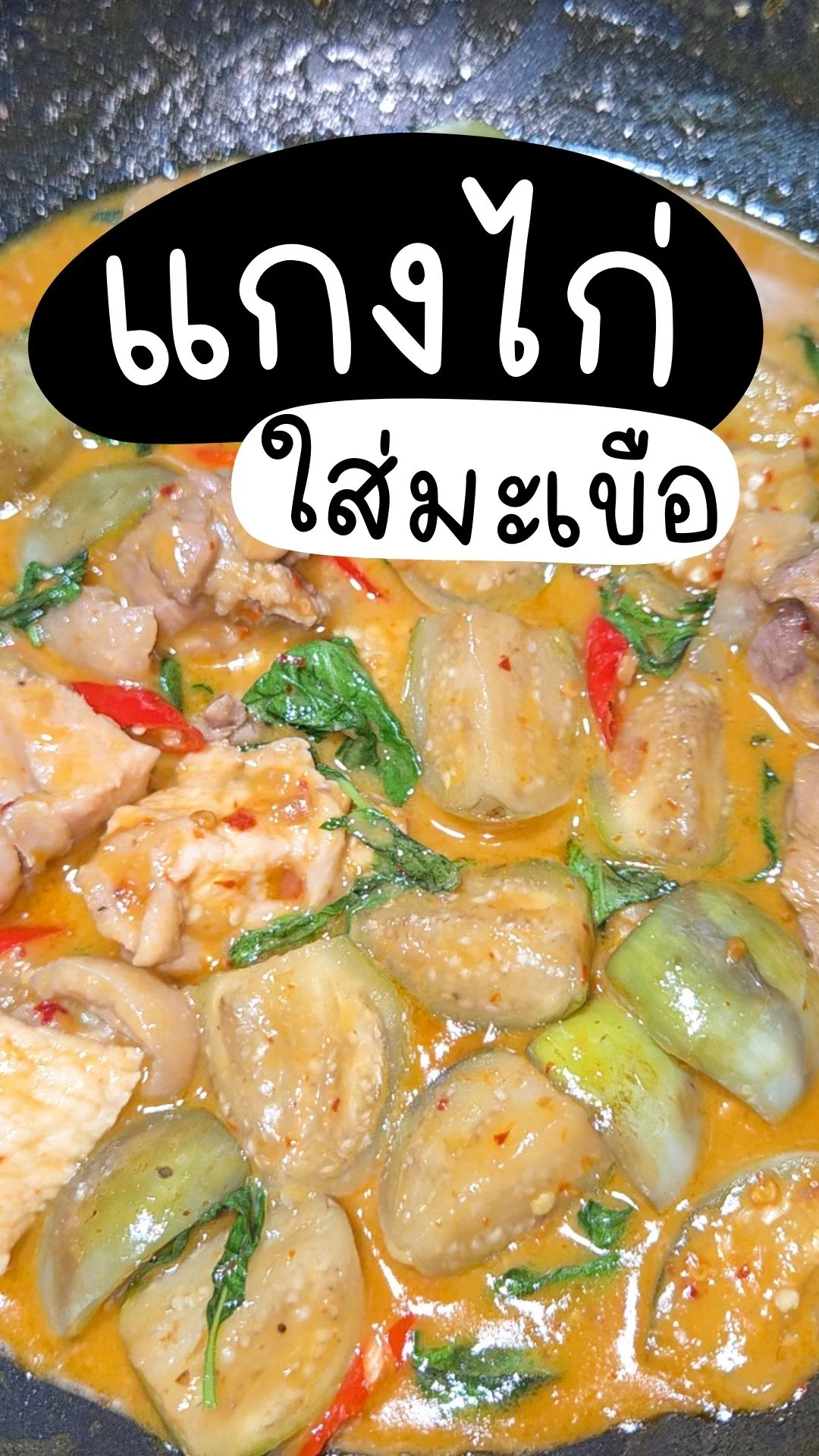 แจกสูตร แกงไก่ใส่มะเขือ เมนูแกงไก่ แกงกะทิ ทำง่าย อร่อย ขั้นตอนไม่เยอะ