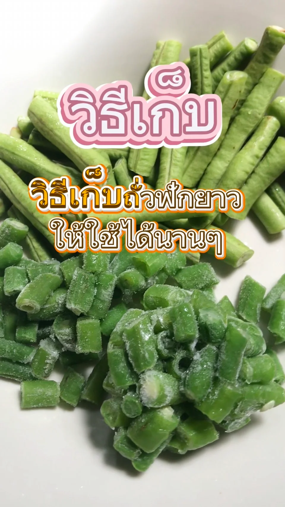 วิธีเก็บถั่วฟักยาวให้ใช้ได้นานๆเป็นเดือน