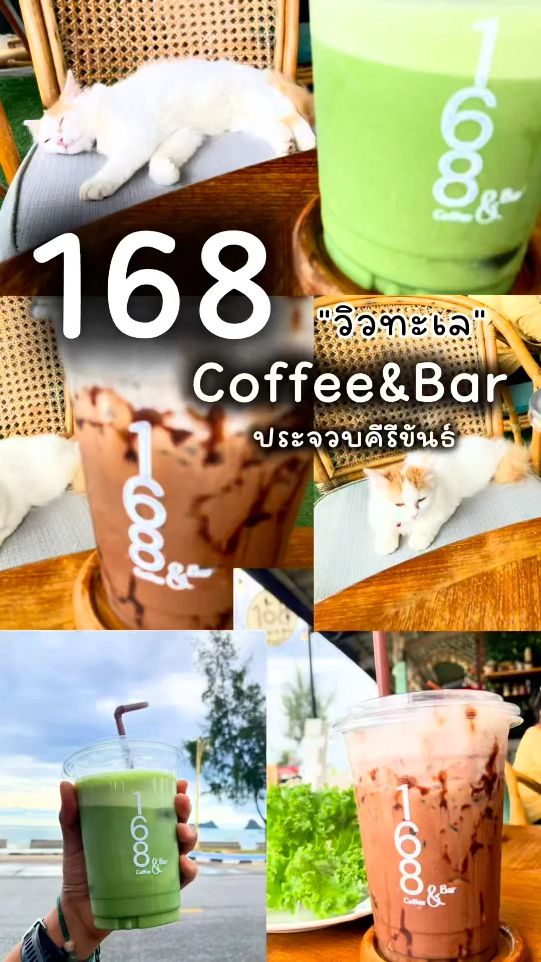 168 Coffee & Bar คาเฟ่ชิลล์ๆ คลองบางนางรม ติดทะเลประจวบฯ