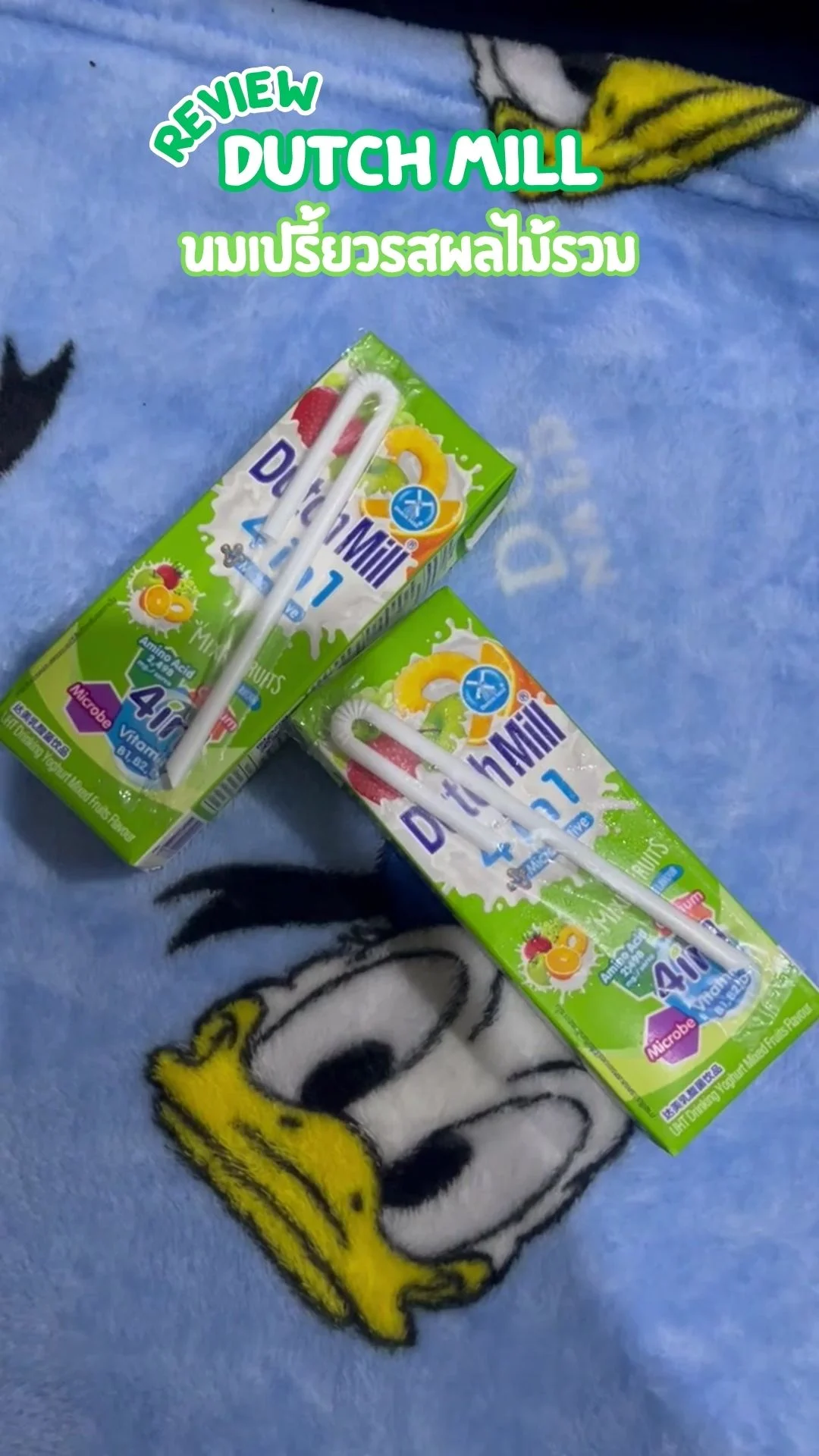 รีวิว Dutch Mill นมเปรี้ยวรสผลไม้รวม อร่อย คุ้มค่าราคา