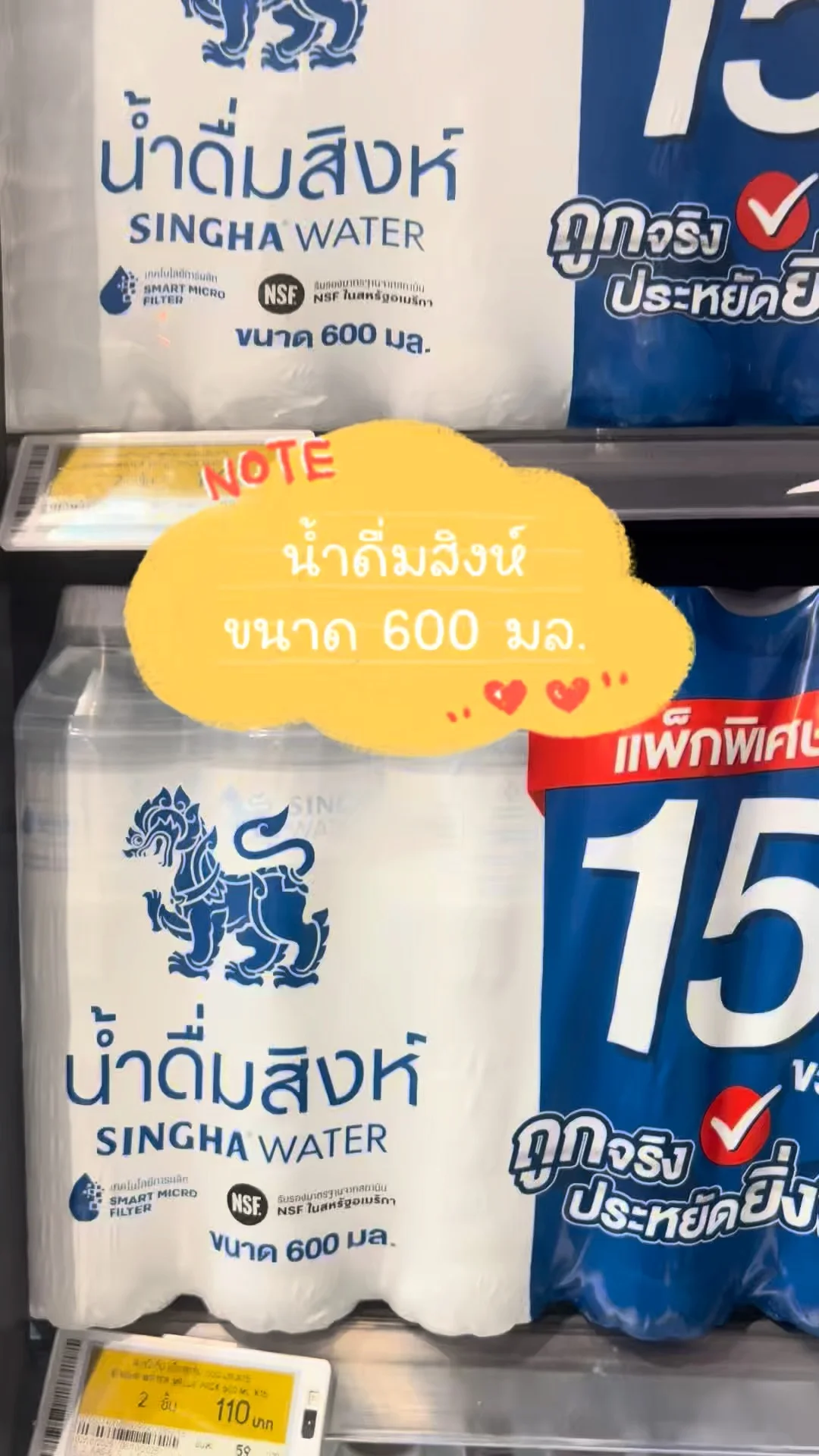 แนะนำ น้ำดื่มสิงห์ ขนาด 600 มล. แบบแพ็ก