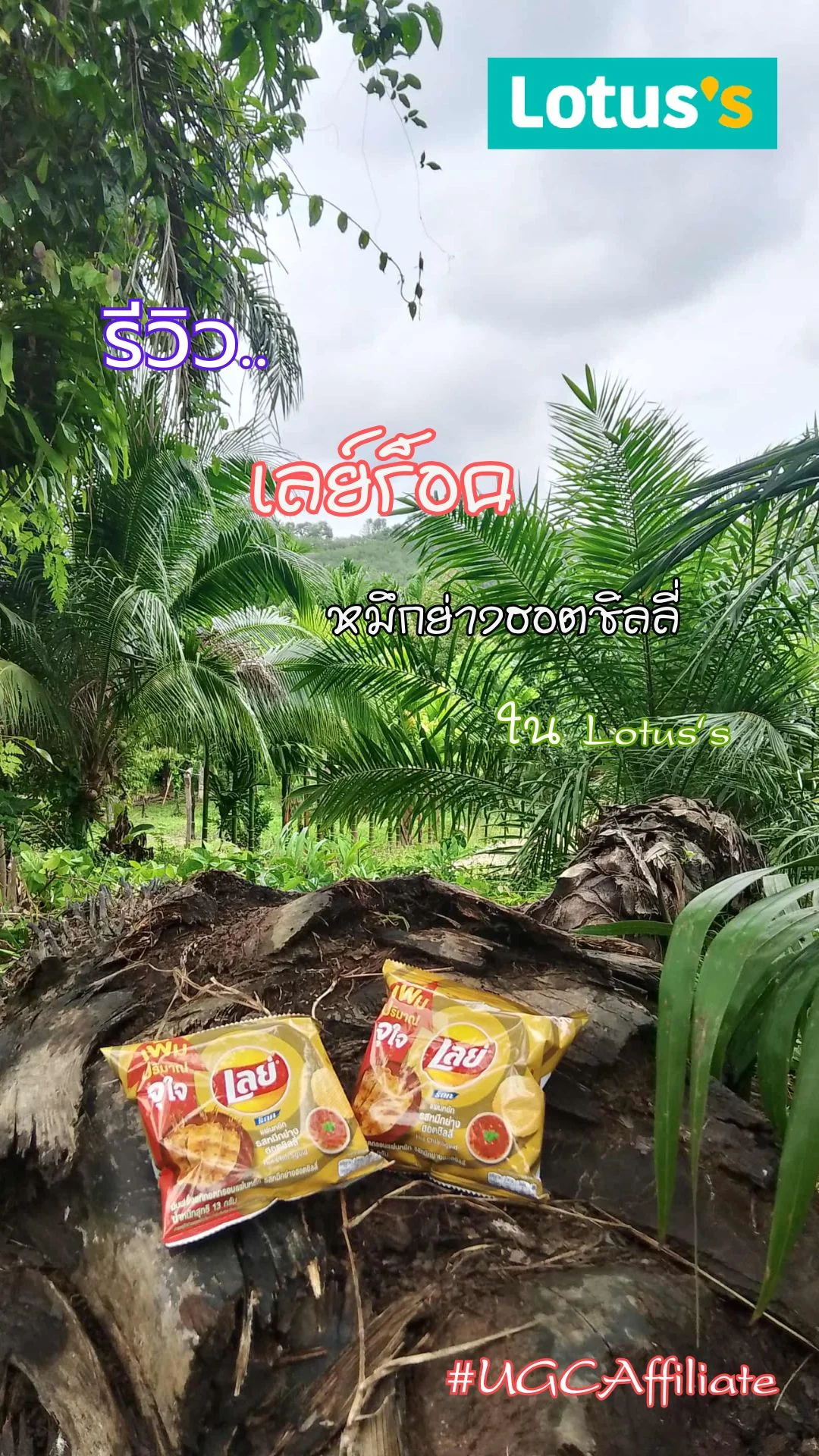 รีวิว..เลย์ร็อคหมึกย่างฮอตชิลลี่ ใน Lotus's #UGCAffiliate