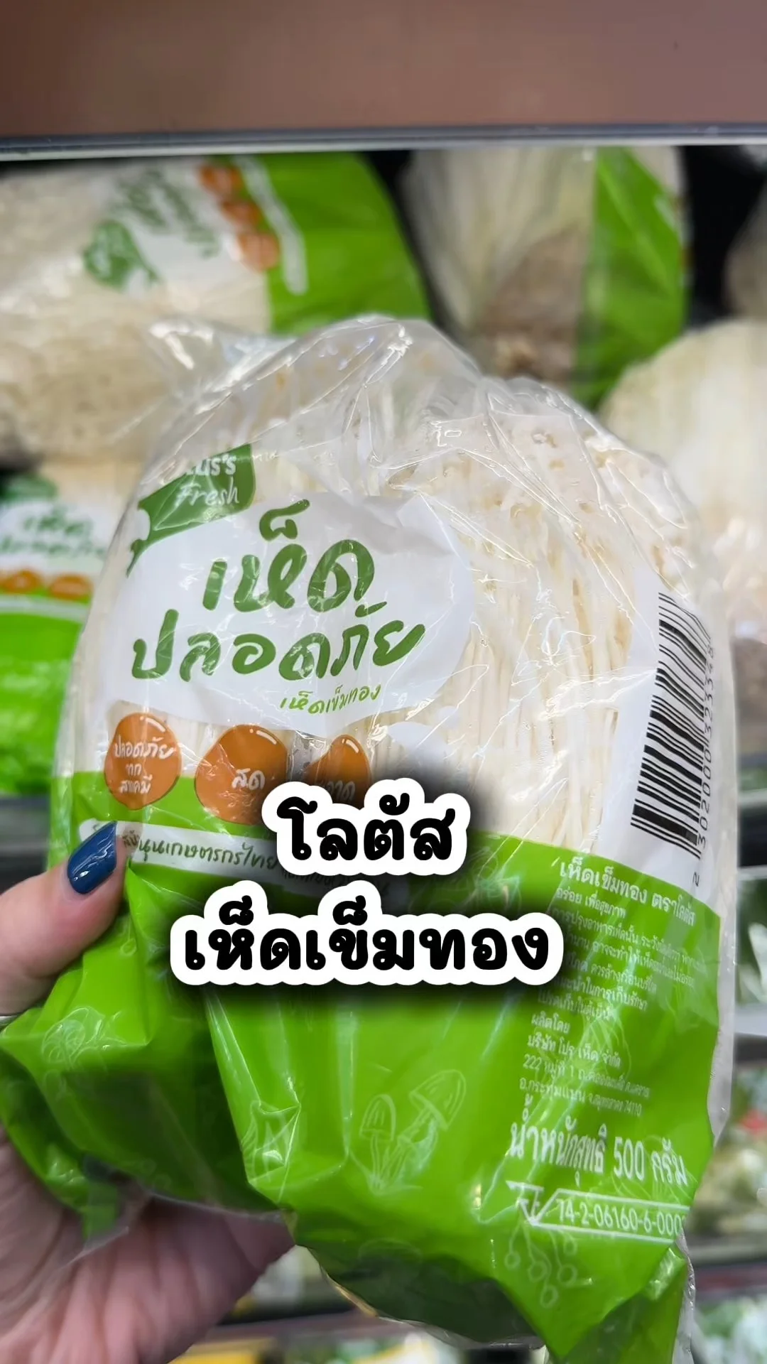 โลตัส เห็ดเข็มทอง ผักสด คุ้มค่าซื้อที่โลตัส