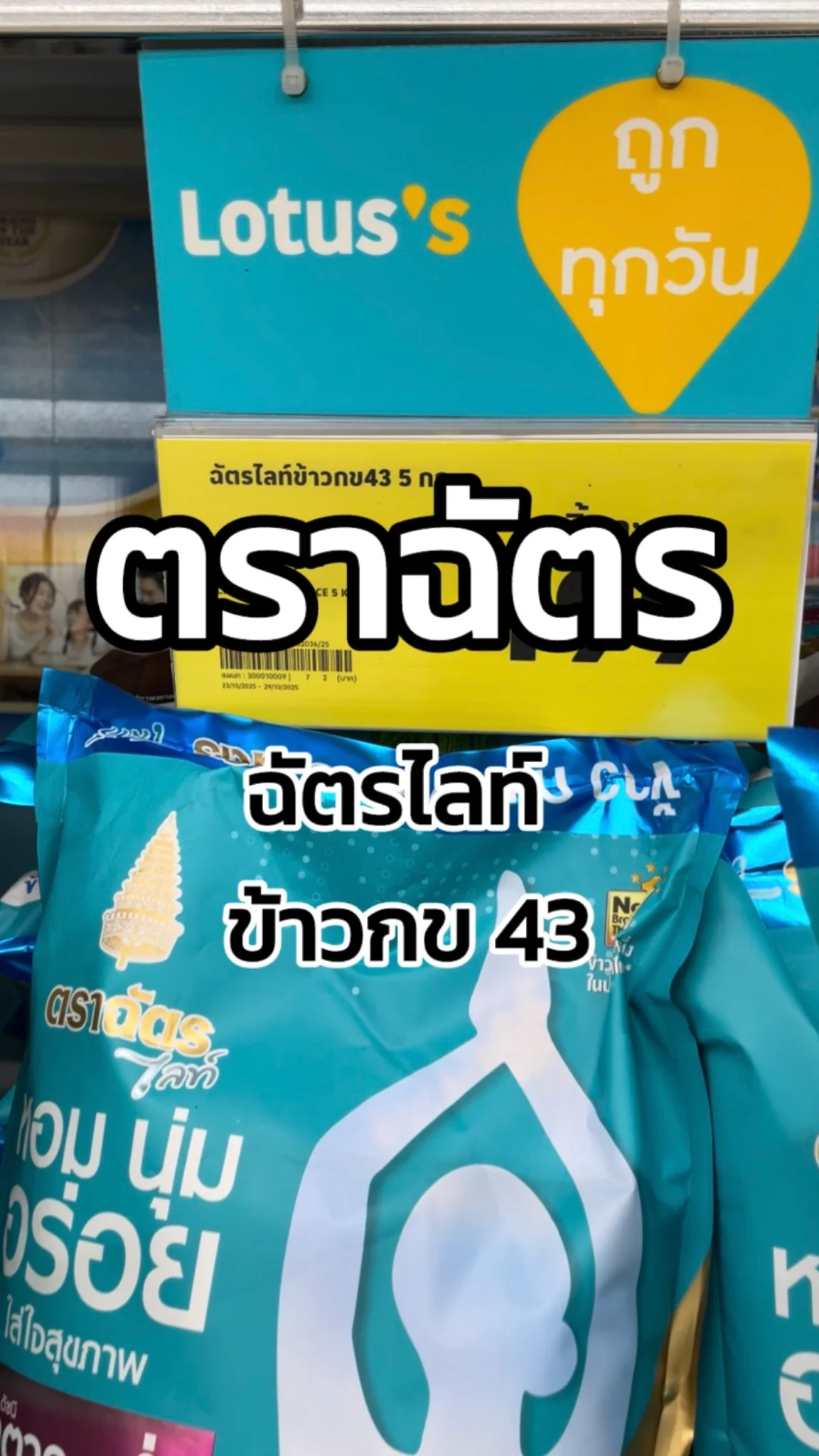 รีวิวตราฉัตร ฉัตรไลท์ข้าวกข 43 Tesco Lotus