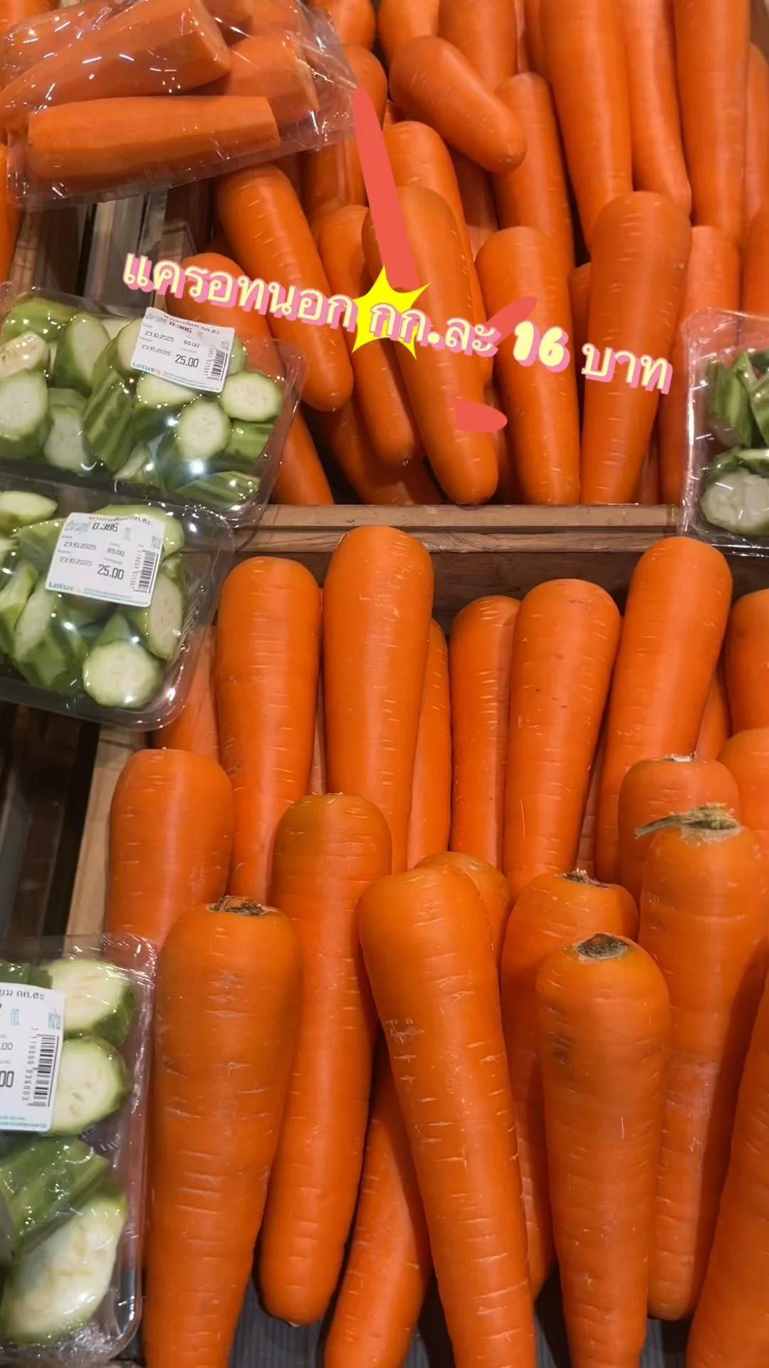 รีวิว แครอทนอก กก.ละ 16 บาท ที่ Lotus's