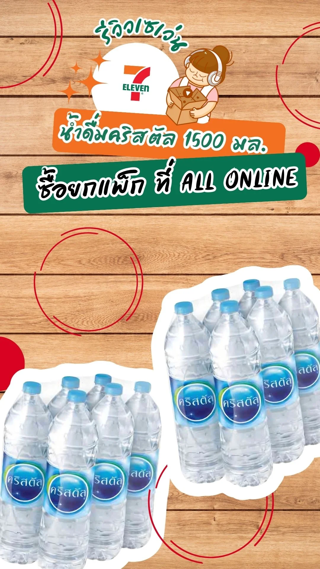 รีวิวเซเว่น น้ำดื่มคริสตัล 1500 มล. ตุนน้ำยกแพ็กสุดคุ้ม | UGCAffiliate
