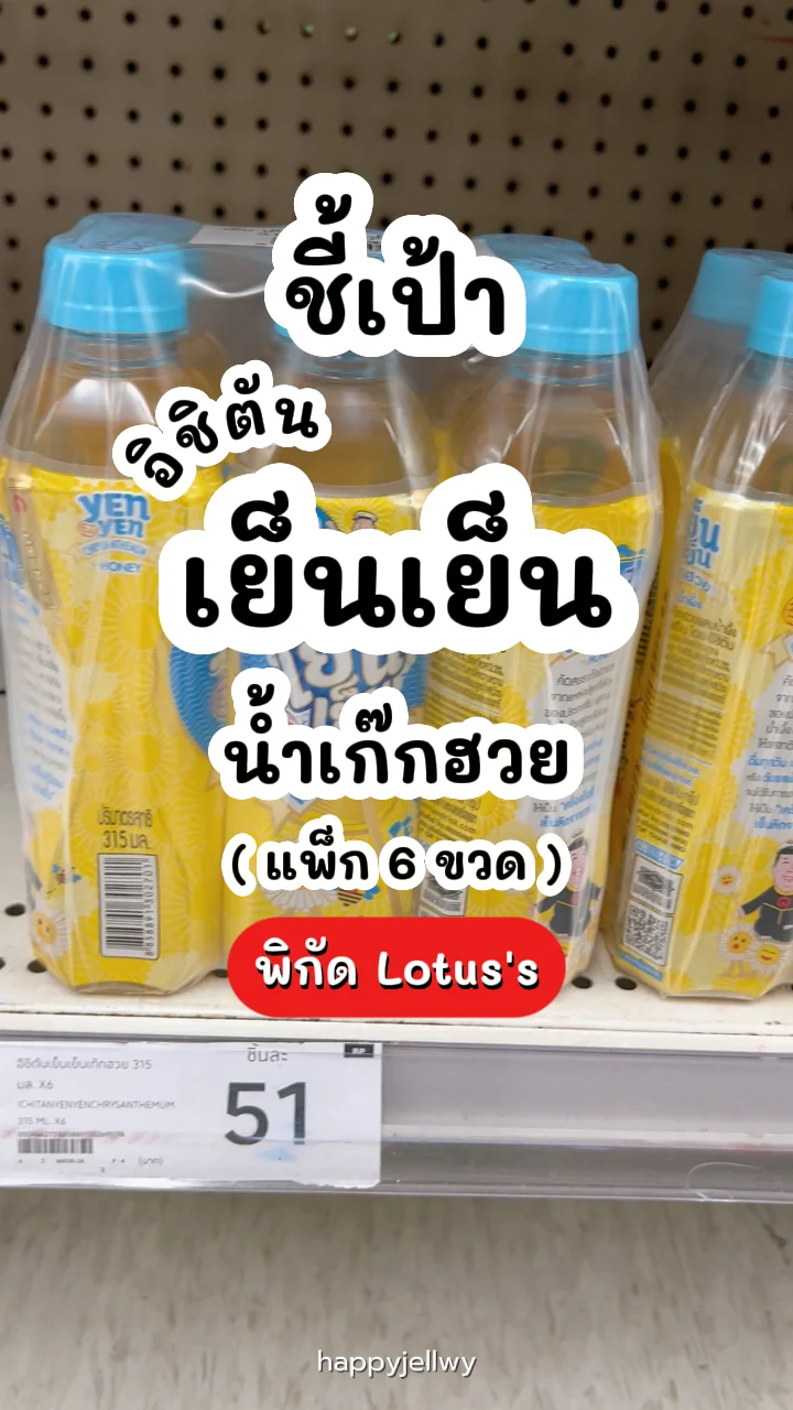 อิชิตันเย็นเย็นเก๊กฮวย อร่อยกลมกล่อม สู้ร้อน พิกัด Lotus's