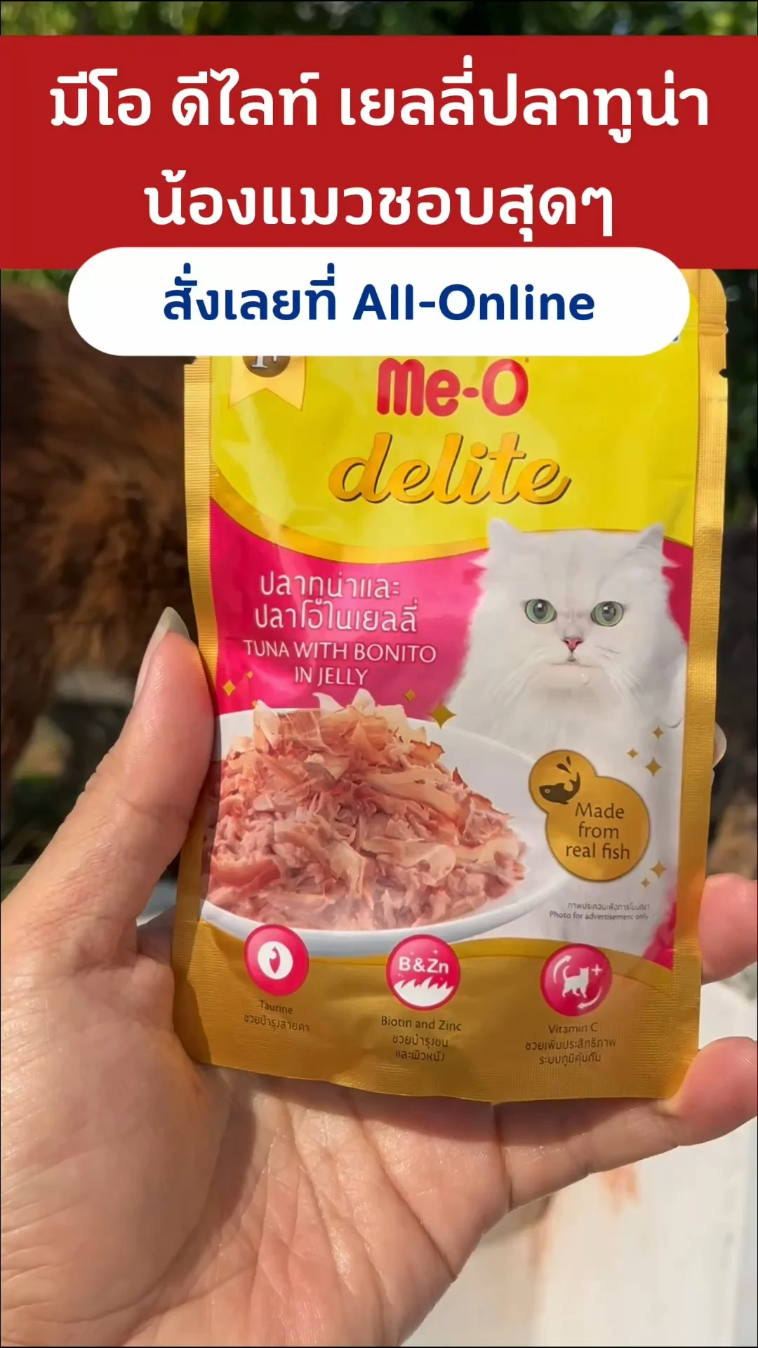 รีวิว มีโอ ดีไลท์ เยลลี่ปลาทูน่า น้องแมวชอบสุดๆ #UGCAffiliate