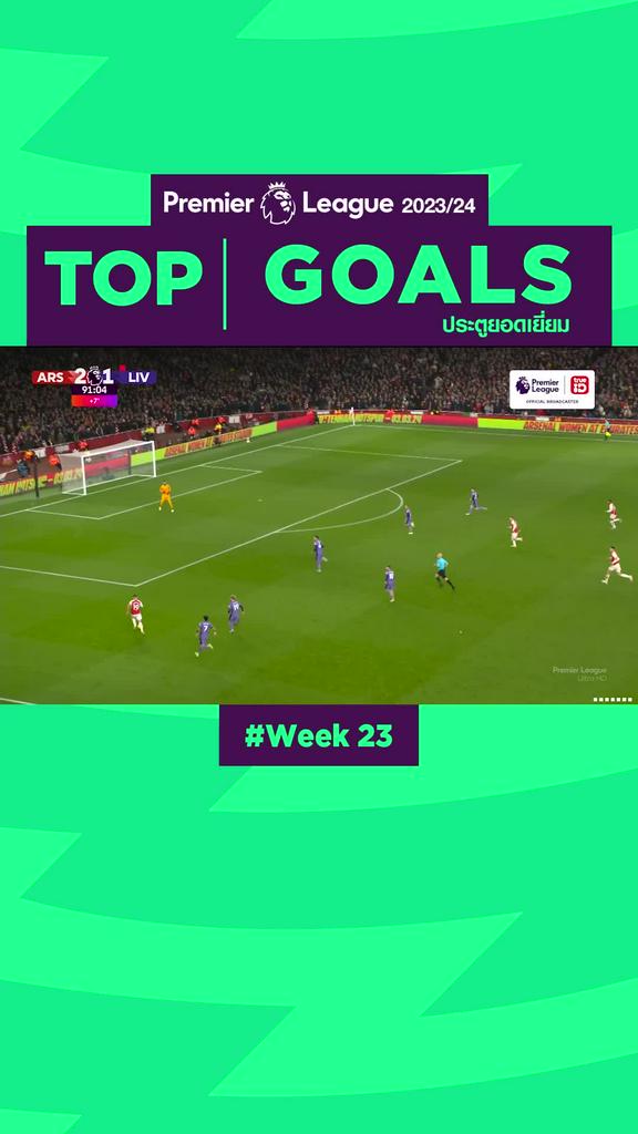 Highlights Top Goals Week23 รวมลูกยิงประตูเด็ดๆ สัปดาห์ที่ 23