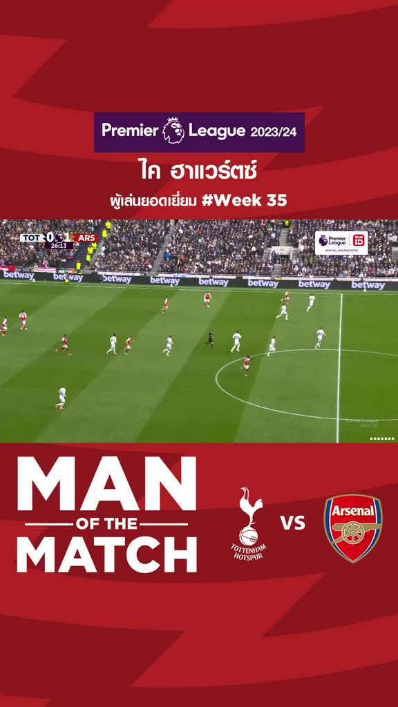 ผู้เล่นยอดเยี่ยมสัปดาห์ที่ 35 ไค ฮาแวร์ตซ์