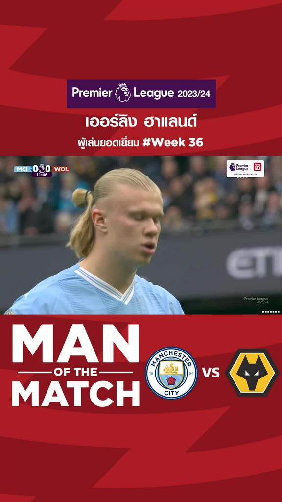 ผู้เล่นยอดเยี่ยมสัปดาห์ที่ 36 เออร์ลิง ฮาแลนด์