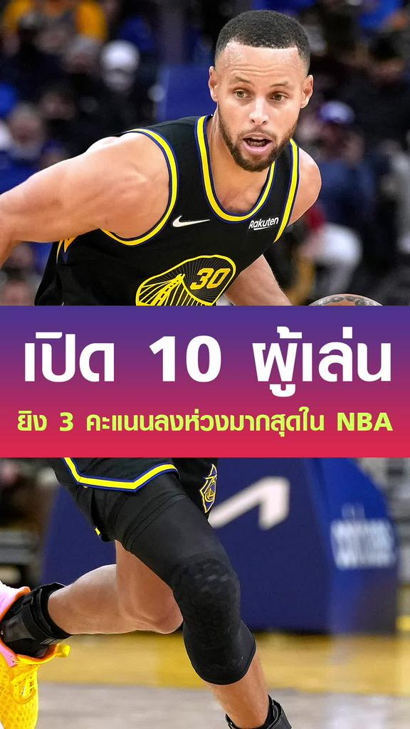 เปิด 10 ผู้เล่นยิง 3 คะแนนลงห่วงมากสุดใน NBA