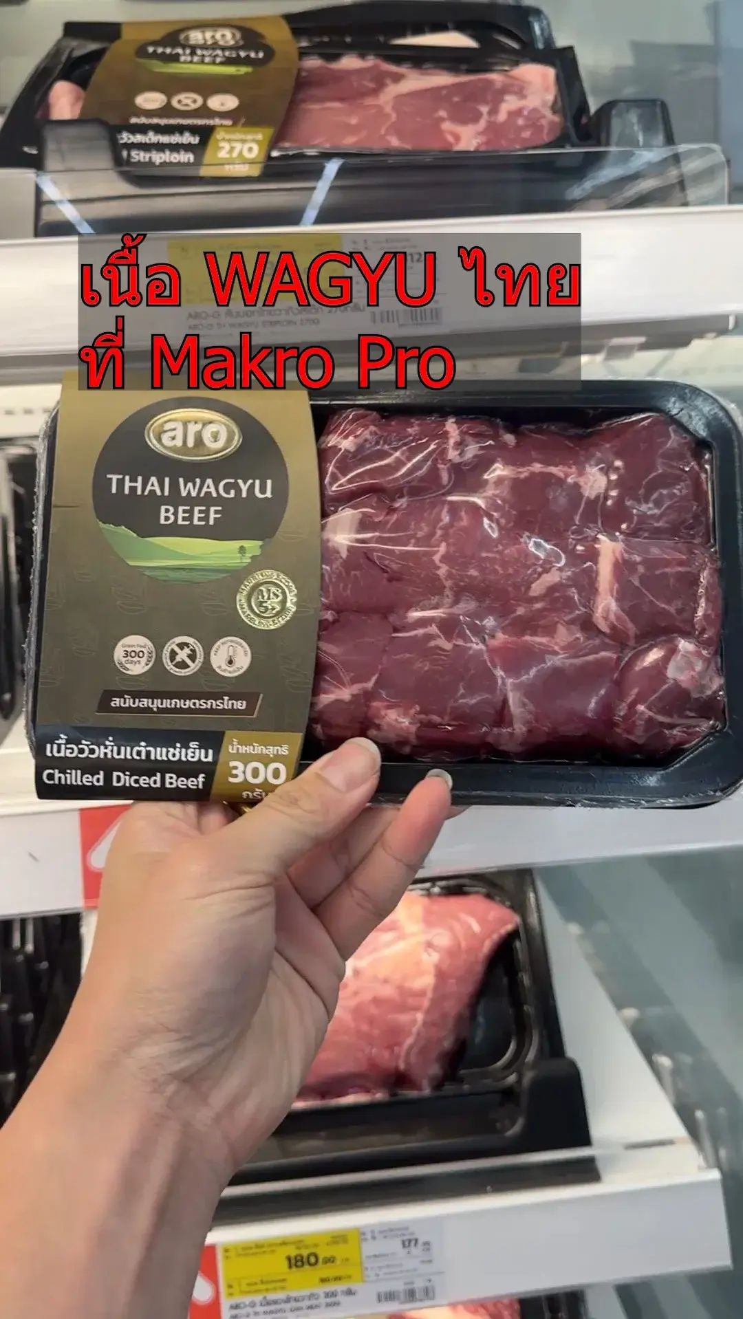 รีวิวเนื้อไทยวากิล aro เนื้อวัวล้วนๆ ที่ Makro Pro