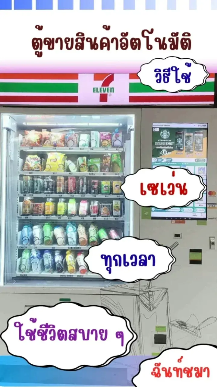 วิธีใช้ตู้ขายสินค้าอัตโนมัติเซเว่น